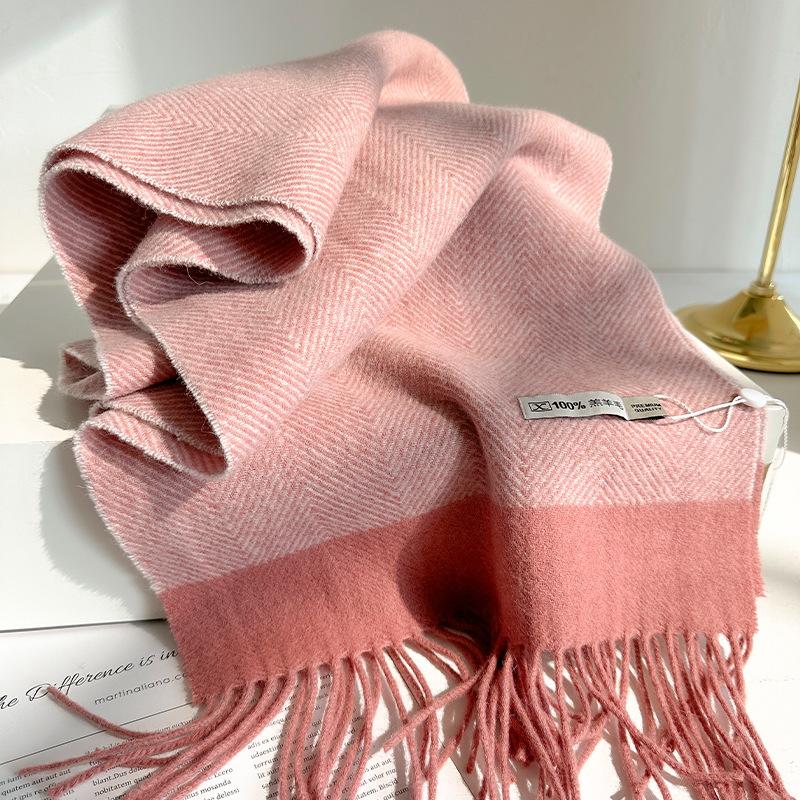 Korean 111 Fashion Versatile Color Matching Scarf Women's Versatile Unisex Couples Autumn and Winter Warm Scarf