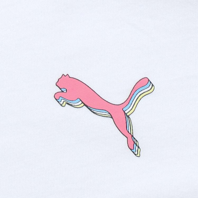 Puma Celebration Style Tee Women Tops White 586043-02