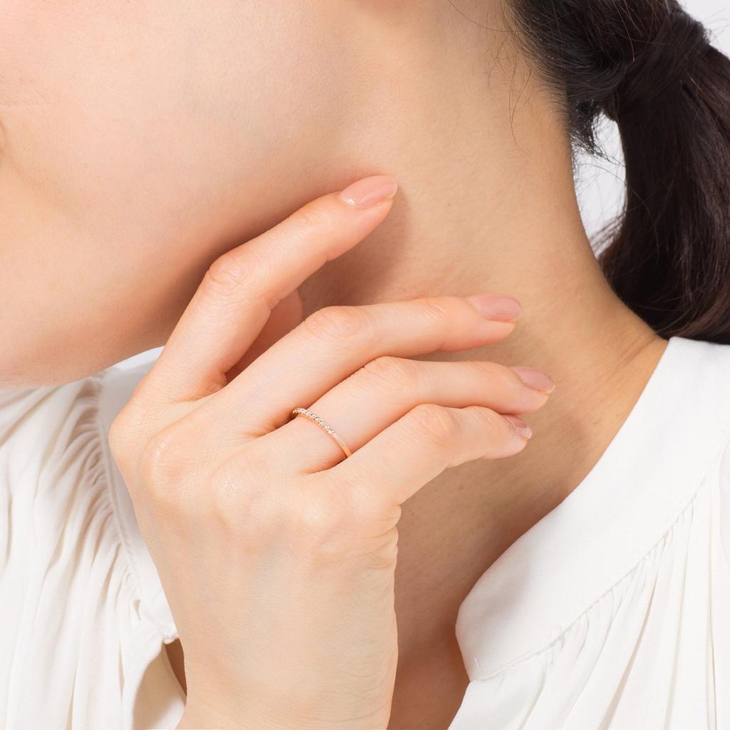 Size 9 Diamond 10K Pink Gold Ring 151746143114 Canal4℃ (Canal 4℃) (PG)