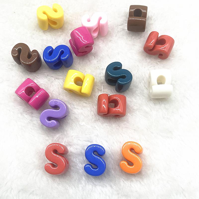 10pcs 20mm Mixed Alphabet Letter Beads Big Hole Charms Beads for Making Jewelry Diy Handmade Key Chain Accessories