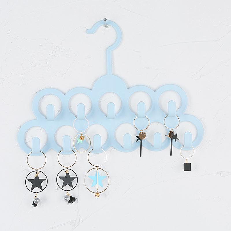 11Holes Bathroom Storage Rack Plastic Hanger Organizer Closet Space Saving Scarf Belt Tie Hat Towel Bag Purse Holder Dorm Room