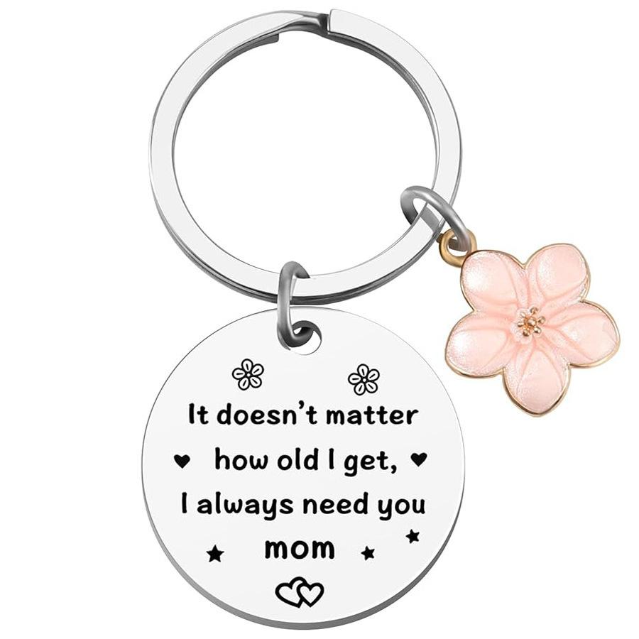 

Creative Minimalist Keychain Spanish Key Pendant Metal Stainless Steel Laser Key Ring Stainless Steel Keychain for Backpack Bag Pendant 3*3CM
