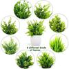 Artificial Plastic Eucalyptus Plants Small Indoor Potted Houseplants, Small Faux Plants for Home Decor Bathroom Office Farmhouse (Set 8)