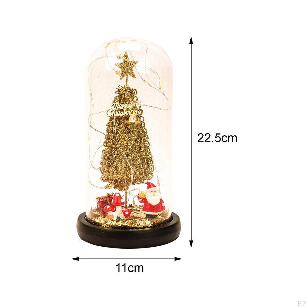 Beleuchtete Weihnachtsbaum-Kuppeln Schreibtisch-Dekoration für Wohnzimmer Feiertags-Tischplatte