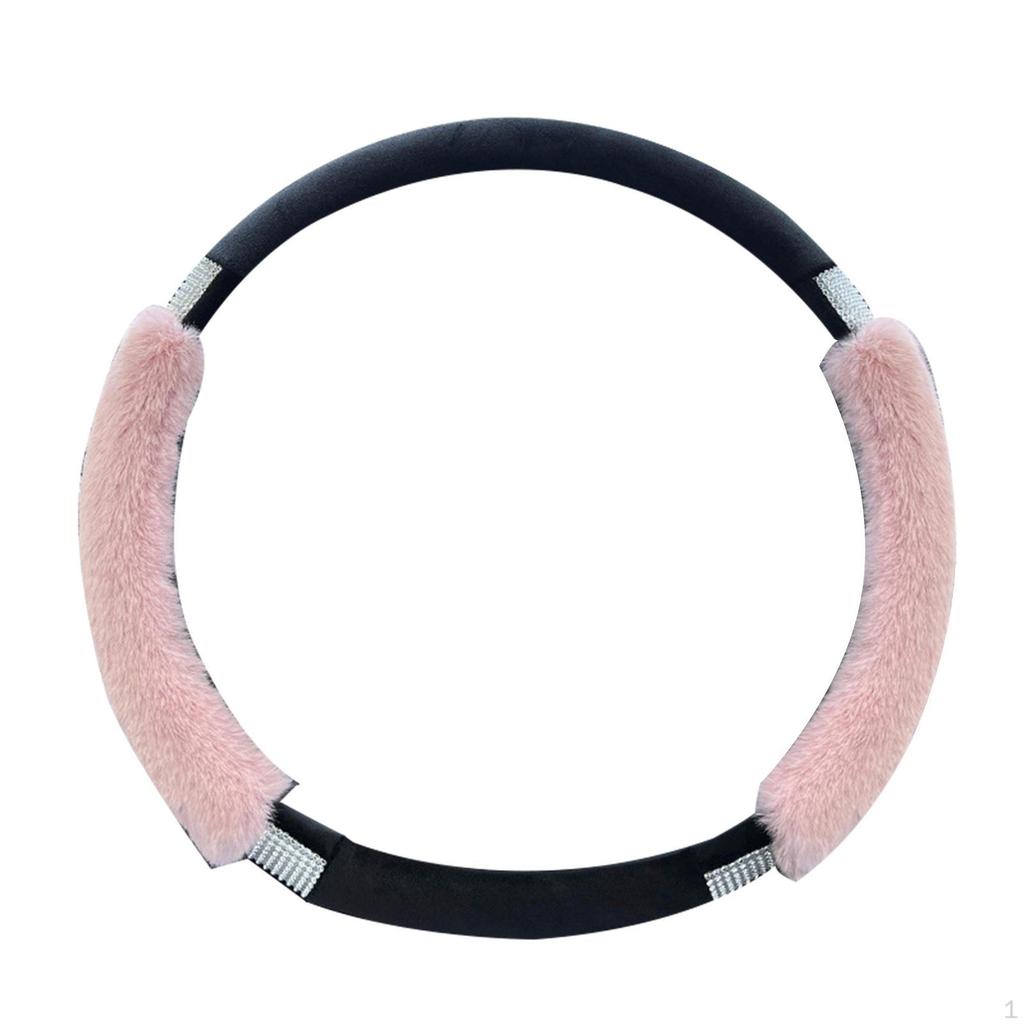 Car Steering Wheel Cover Protector 15 Inch Auto Interior Accessories Odorless Plush Anti Slip