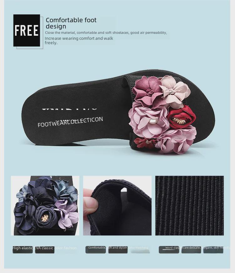 Dámské letní klínkové žabky: Plážové sandály na vysokém podpatku s protiskluzovou podrážkou