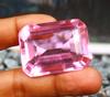 Wonderful Big Offer 161.80 Carat Pink Topaz Lab Created Emerald Shape Certified Gemstone SN634