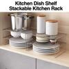Multifunctional Stainless Steel Layered Dish Rack Large Capacity Kitchen Storage Shelf Cabinet Table Top Dish Drying Rack Seasoning Bottle Pan