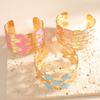 Hot-selling Fashion Dripping Metal Bracelet Niche Light Luxury Color Macaron Simple Enamel Bracelet Hand Jewelry