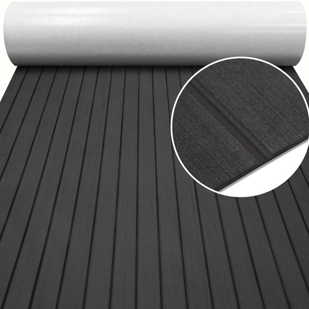 EVA Foam Faux Teak Boat Deck Mat Decking Sheet Yacht Flooring Anti Skid Mat Self Adhesive Vehicle Pad 2400x450x6MM