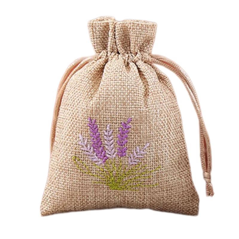 Multipurpose Cotton and Linen Sachet Lavenders Bags with Drawstring for Spices, Herbs, and Jewelry 10Pieces