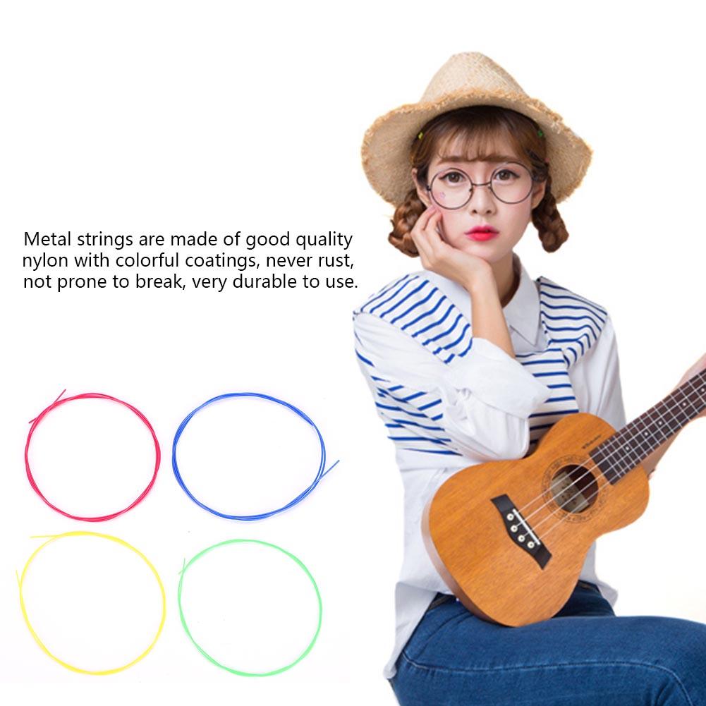 4pcs Set Colorful Nylon Strings Replacement Part Accessory for Ukelele