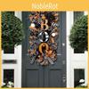 Halloween Pumpkin Wreath Door Hanging Horror Dcor Perfect For Festive Yards