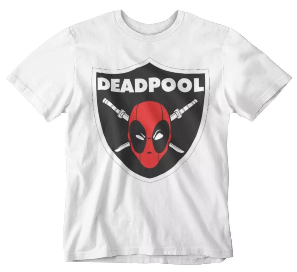 

Deadpool Shield T-Shirt Retro Cool Gift Tee Marvel Comic MCU UK Unisex T-Shirt S