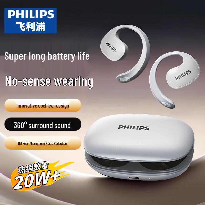 

Philips Open-Ear Clip-On Bluetooth Sports Headphones TAT2708