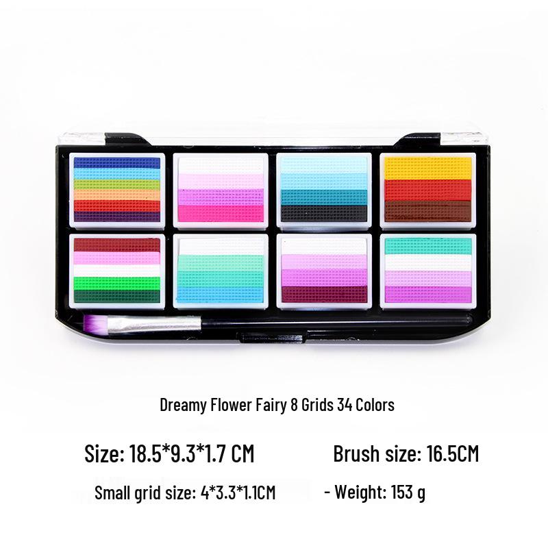 

Детский аквагрим для сцены, уличных выступлений и Хэллоуина - Радужные полоски (запасные)