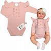 Lichaam Z Ruches Gestreept Lange Mouw Roze 80