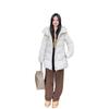 2024 winter new down jacket women's medium and long Korean version fashion waist slim and thin thickened white duck down jacket