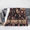 The Walking Dead Horror Movie Blanket Fleece Rick Grimes Daryl Dixon Carl Comic Warm Throw Blanket for Bedding Couch Bed Rug
