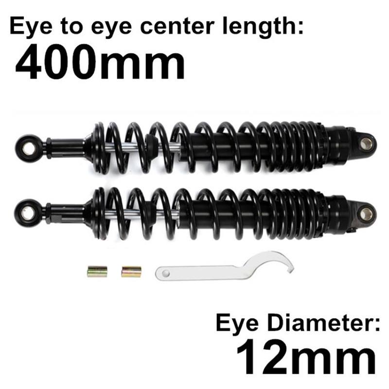 RFY 400mm Modified Motorcycle Shock Absorber for Off-road ATV Banshee FZ350 Black Round Head 410mm