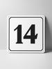 Metal Sign Black House Number On White Background Outdoor Wall Art Decor