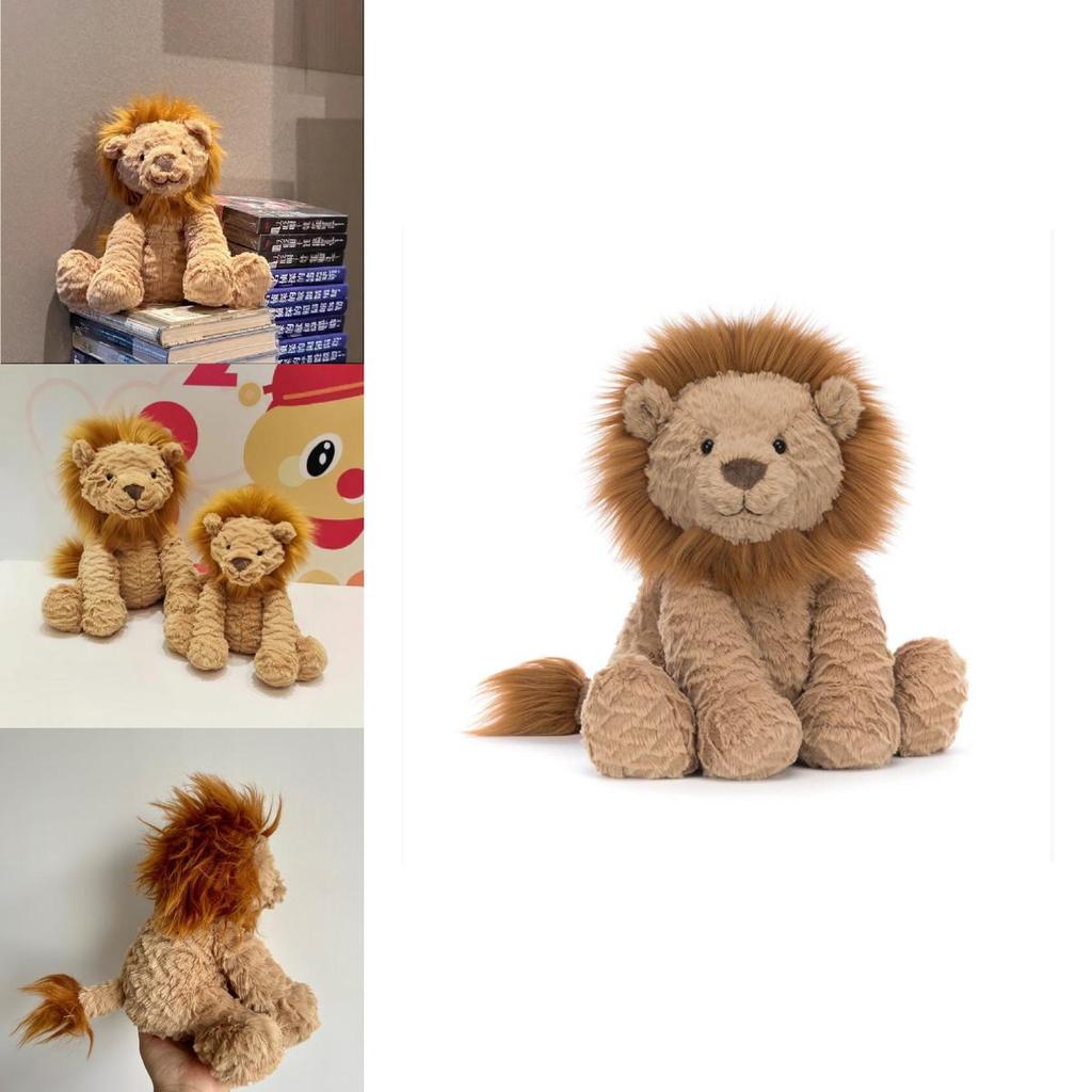 Plüschlöwen-Spielzeug mit welligem Fell für Mädchen, Geschenk und Sammler