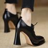 Fashion Women's Single Shoes High Quality Thick Sole Pointed  Strap Waterproof Platform Fashion All Comfortable Non-slip Breathable
