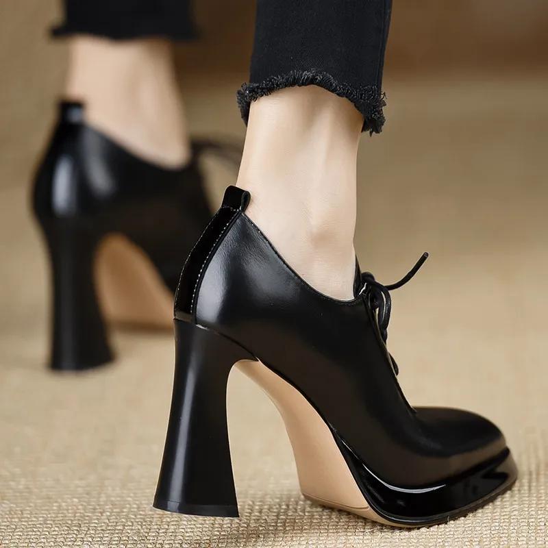 Fashion Women's Single Shoes High Quality Thick Sole Pointed  Strap Waterproof Platform Fashion All Comfortable Non-slip Breathable