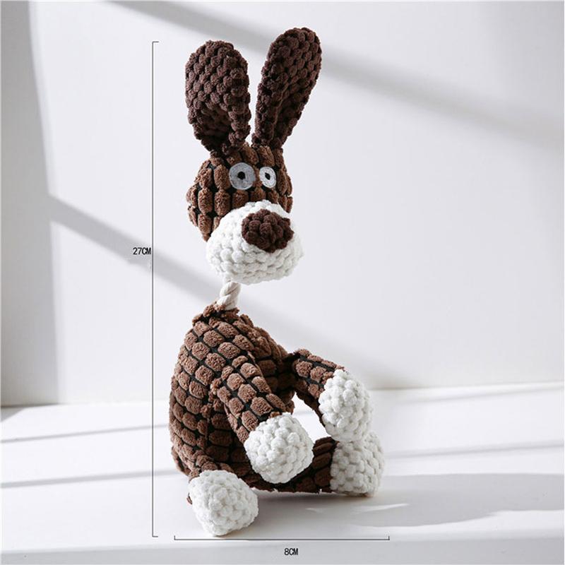 

1PC Plush Dog Toys Corduroy for Small Medium Dogs Animal Dog Squeaky Toy Bite Resistant Chew Toy Molar Teeth Cleaning Puppy Toys