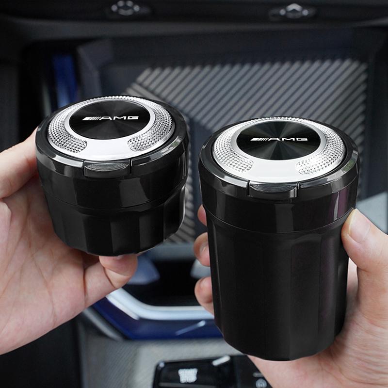 LED Car Ashtray Odor Proof Ashtrays Trash Can Accessories For Mercedes Benz AMG W203 W205 W206 W211 W220 W212 W221 GLK GLE GLC ETP7