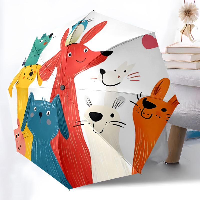 1pc Pet Animal Automatic Open/Close Umbrella Compact Folding Umbrella, All-Season Portable Umbrella for Women/Men F1124312