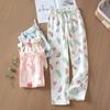 Women's 100% Cotton Summer Trousers Sleeping Pants Large Size Loose Home Pants Air Conditioning Pants Confinement Pants Spring a