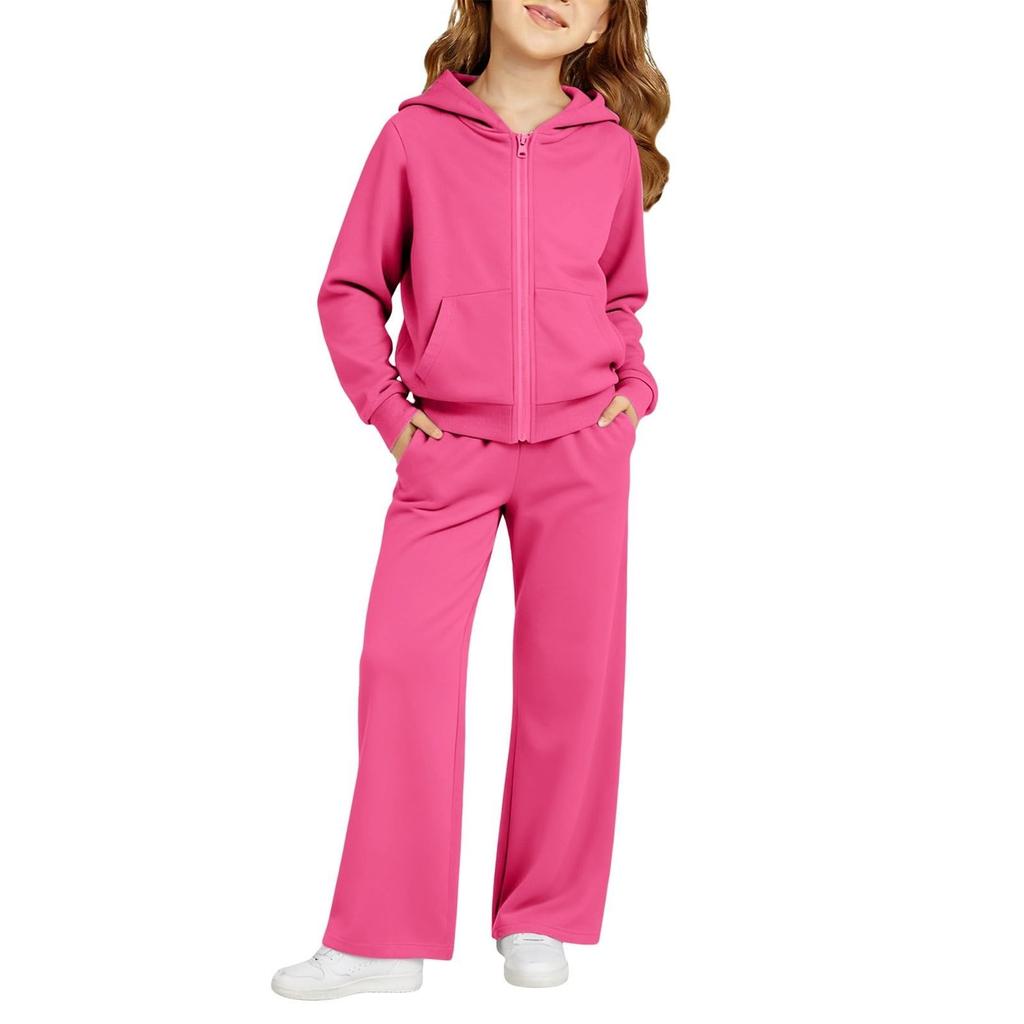 Kids Boys and Girls Hoodie Sweatshirt Set with Pants for Casual Sportswear