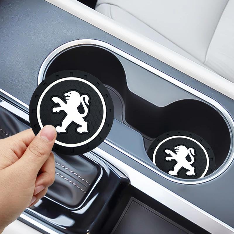 Auto-Getränkeuntersetzer Anti-Rutsch Flaschenhalter Untersetzer Auto Zubehör Für Peugeot 308 408 508 RCZ 208 3008 2008 206 207 108 406 407 408 206 207 208 306 307