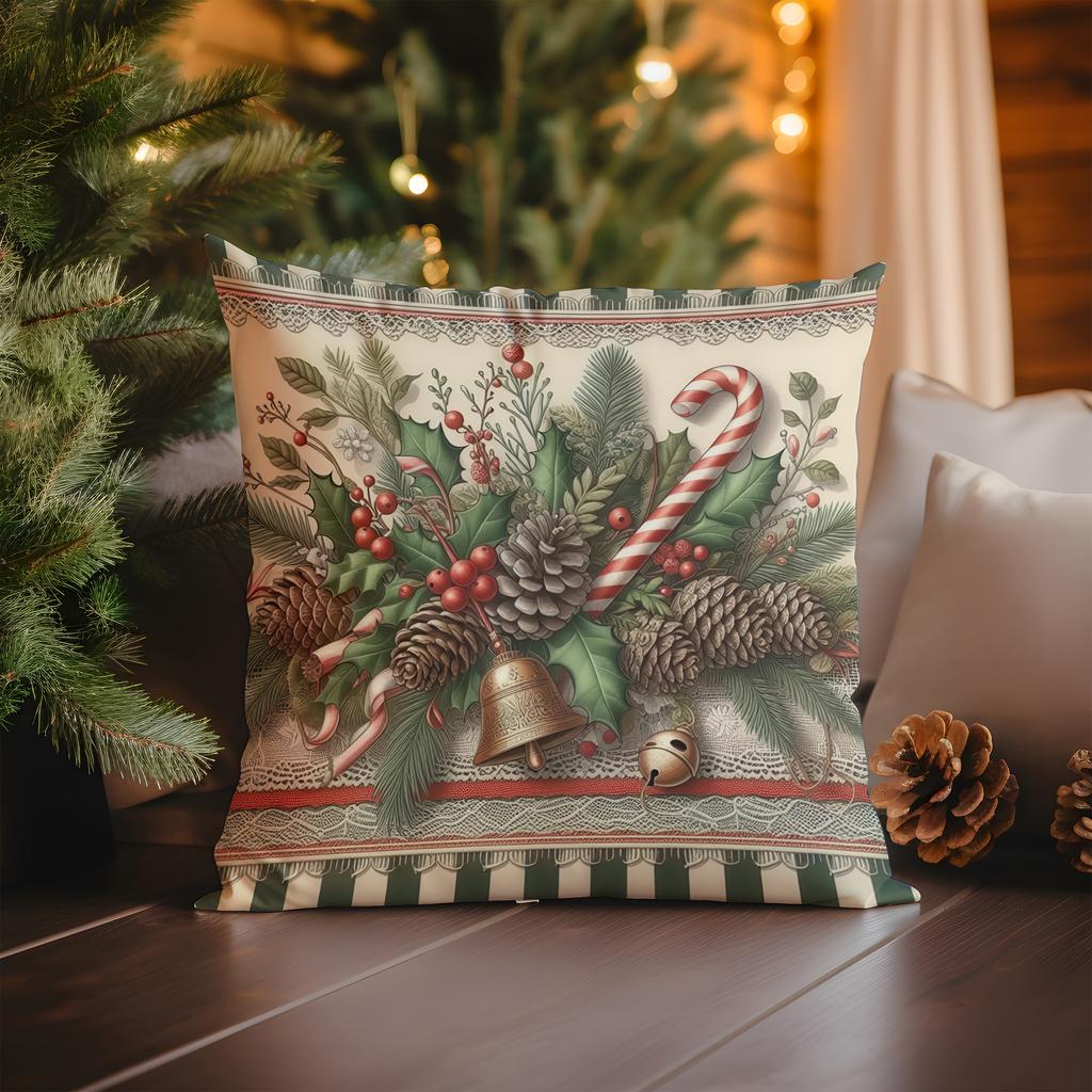Home Decor Glowing Christmas Tree Pillow: Merry Christmas Pattern Cushion Cover Suitable for Sofa Bedroom Car Pillow Cover
