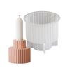 Sturdy Silicone Candle Holder Mold Versatile Silicone Striped Candle Stand Mold For Crafting Stylish Candle Holders