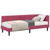 Corner Bed Frame with Mattress and Headboard 2 Pcs Green Velvet