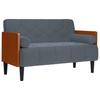 Two Seater Sofa with Neck Rolls Dark Gray 110 cm Velvet