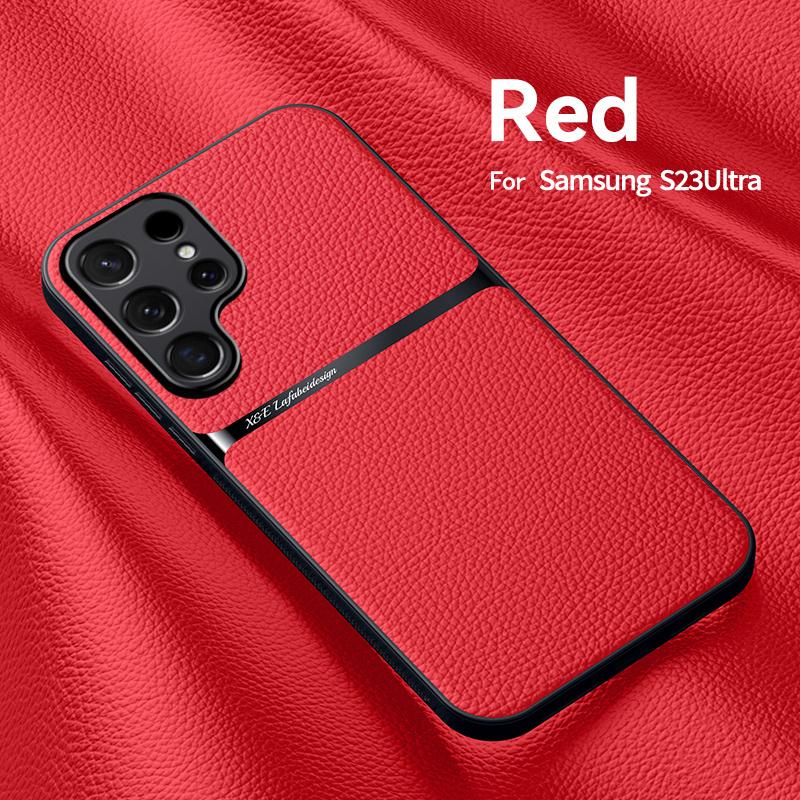 Leather Magnetic Case For Samsung Galaxy S24 S23 S22 S21 Ultra Plus FE A52 A52S A53 A54 A55 A34 A35 A25 M34 Silicone Soft Cover