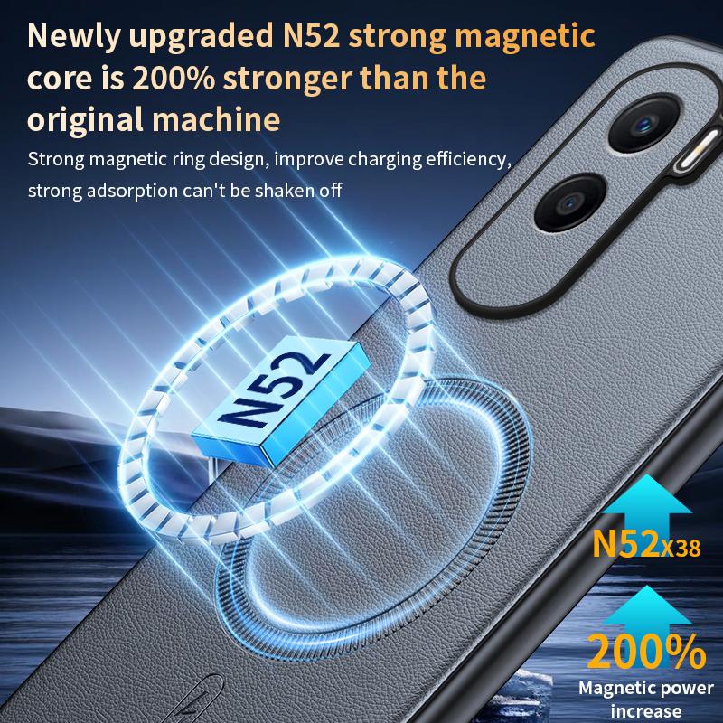 For Honor X50i Case Magnetic Leather Shield Cover For Honor X50i High Quality Anti-Fingerprint Non-Slip PC+TPU