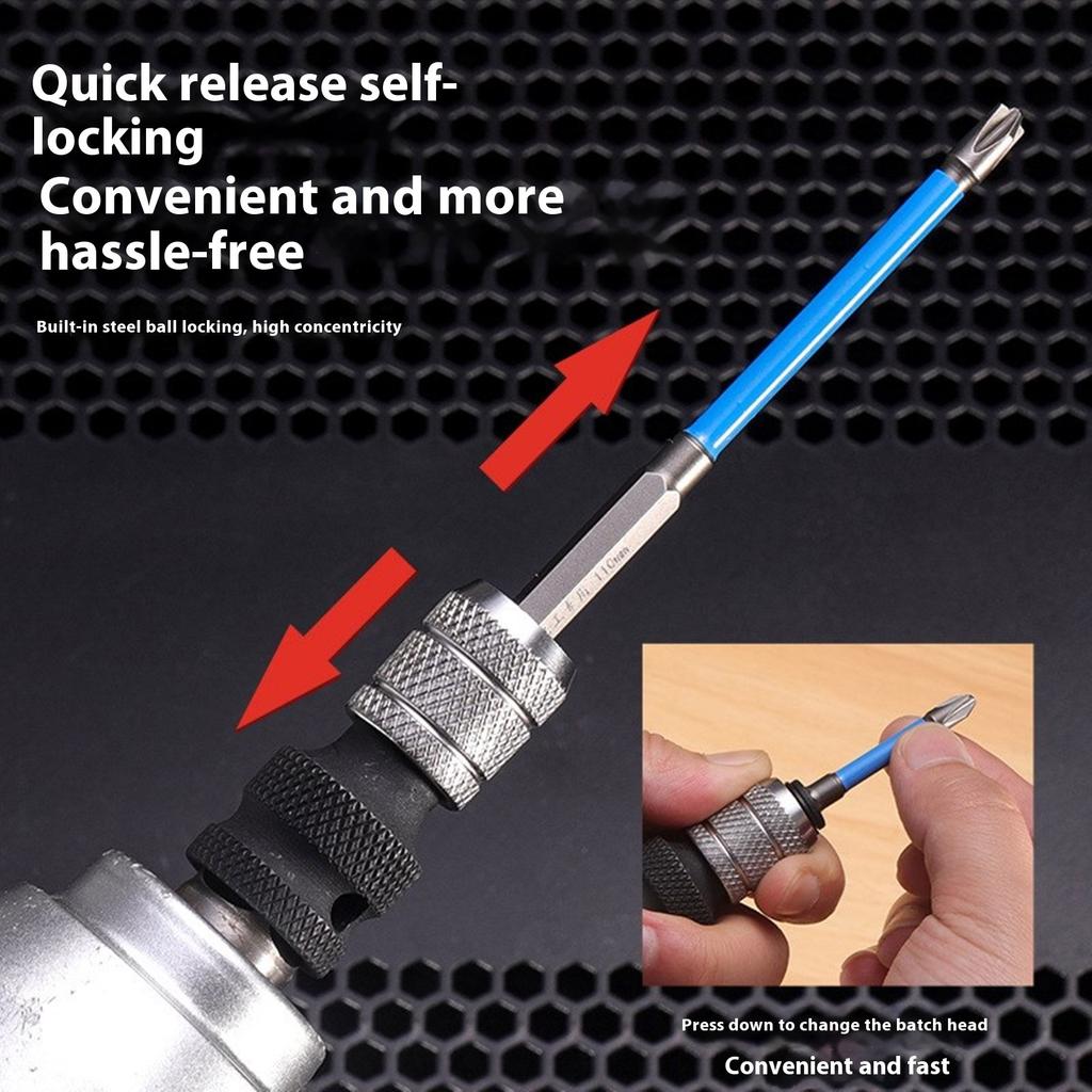 1/4inch Drive To 1/4inch Hex Adapter Socket Adapter Drive Hex Ratcheting Humanized Quick Releasing Wrench Accessories