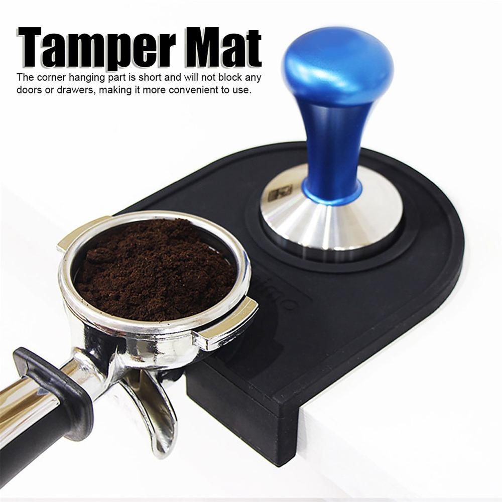 Silicone Material Coffee Tamper Mat Corner Edge Silicone Coffee Pad Countertop Use