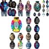 Vibrant Skull Print Digital Pullover Hoodie For Men Comfortable Loose Fit