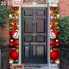 2D Flat, 2D Flat, 2pcs Red And Green Christmas Couplets Banners - Heavyweight Polyester Hanging Door Decor for Indoor/Outdoor Use - Christmas, New Yea