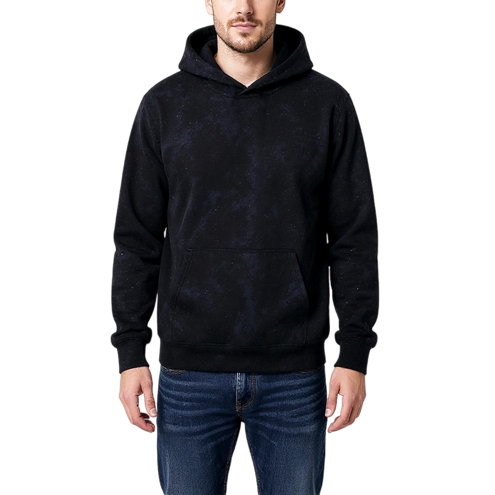 

Мужская толстовка большого размера свободного кроя с капюшоном XXL чёрный