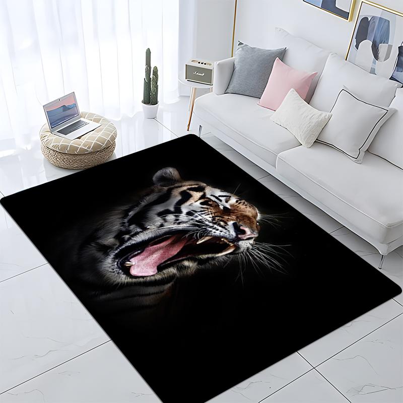 Animal Tiger Custom Picnic Mat Non Slip Carpet Living Room Mat Yoga Mat Home Decor Crawling Mat Carpet for Living Room Anime Rug