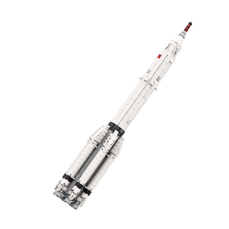 Non-Toxic Gobricks Building Blocks Moc-102952 Proton K [1:110 Saturn V Scale] With Lk-1 Circumlunar Space Craft Juguetes Educational Toys