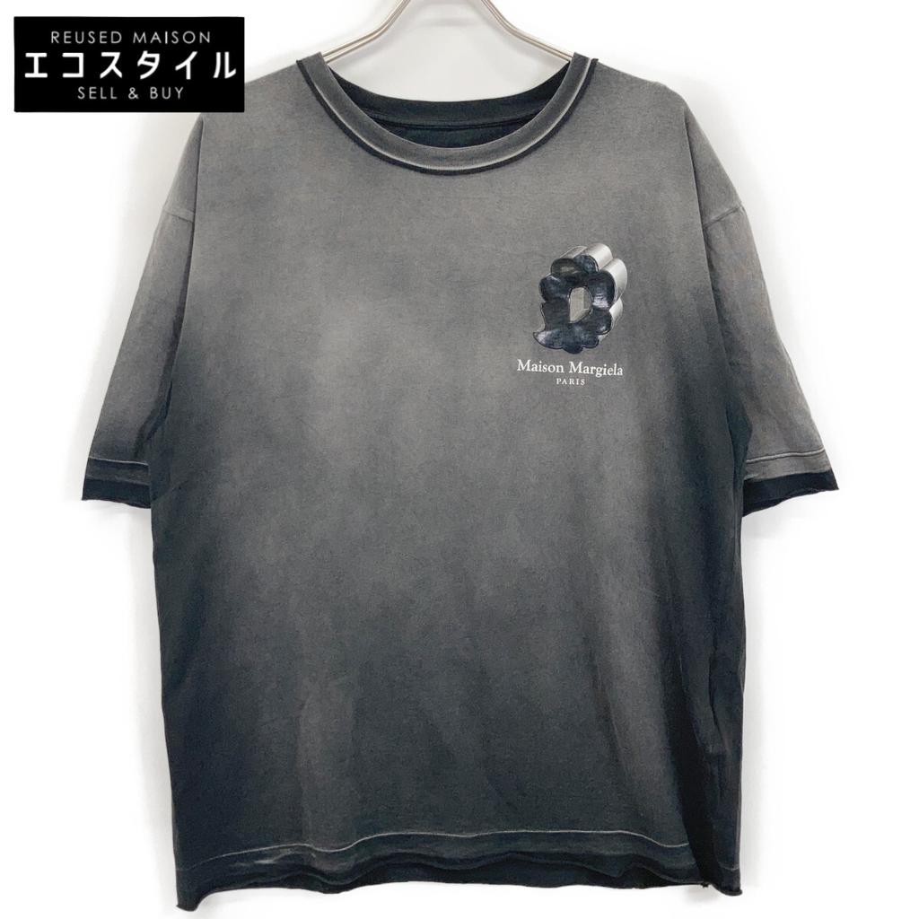 Maison Margiela S50GC0670 Barbu Logo Gradation T-shirt tops XS grayUsed