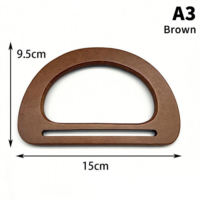 Non-toxic Natural Wood Arch Bag Handle Durable Replacement for DIY Knit Crochet Handbag Craft Making Projects