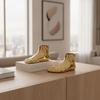 2 Pieces Human Foot Vase Sculptural FootShaped Reflective for Beverage Cabinet, Bedside Table,